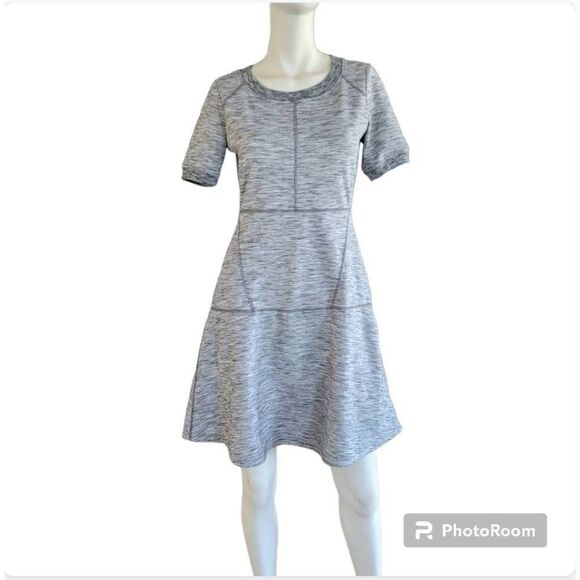 Athleta women's Sz XS En Route light gray space dye dress - Picture 2 of 8